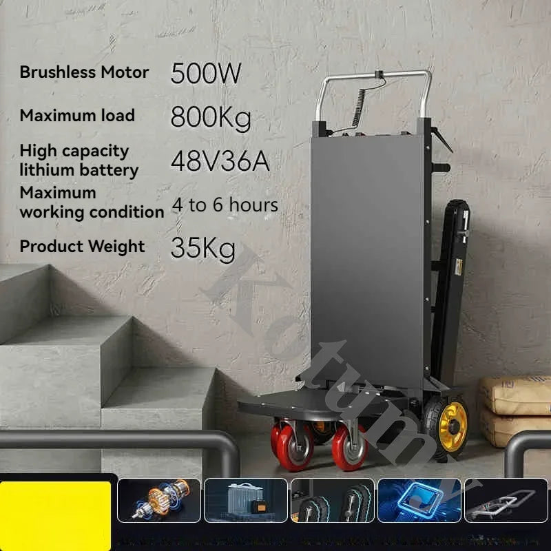 Crawler Type Silent Stair Climbing Machine Electric Stair Climbing Car Furniture Home Appliance Gas Tank Construction And Handli